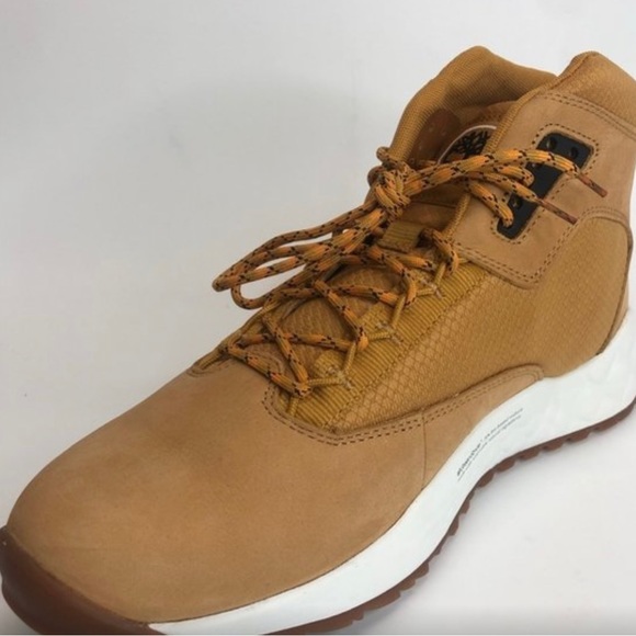 Timberland Mens Solar Wave Mid Hiking Trail Boots Brown Leather Lace Up 11 M New - Picture 5 of 8